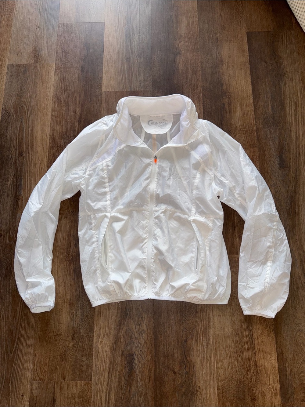 ZYIA White Lightweight Windbreaker Jacket - size XL